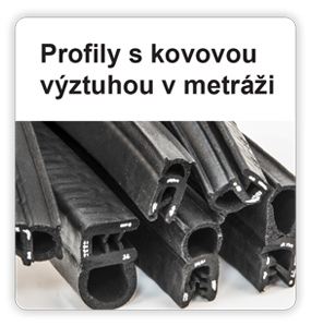 Těsnicí profily PIRELI z EPDM, PVC, silikonu Profily s kovovou výztuhou v metráži